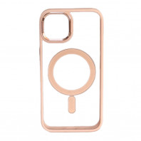 Чехол Crystal case with MagSafe для iPhone 14 (Pink)